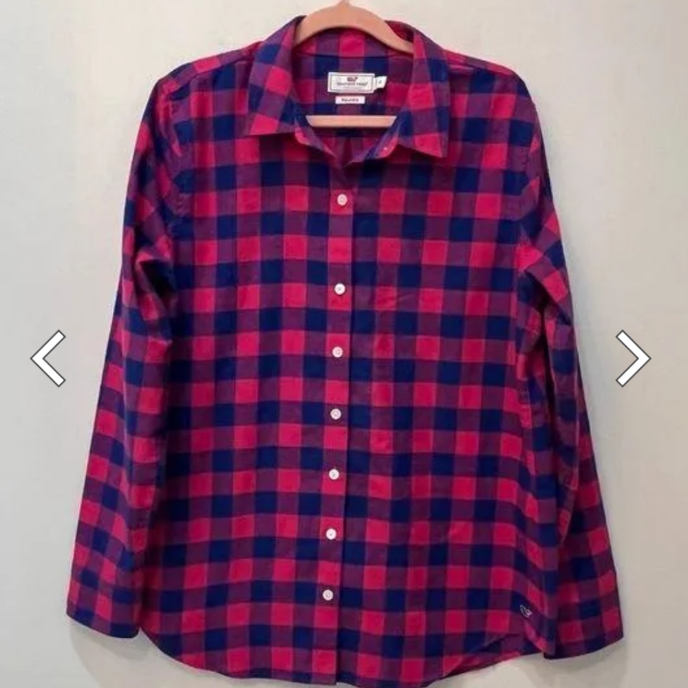 Vineyard Vine Buffalo check flannel shirt size 4 NWT